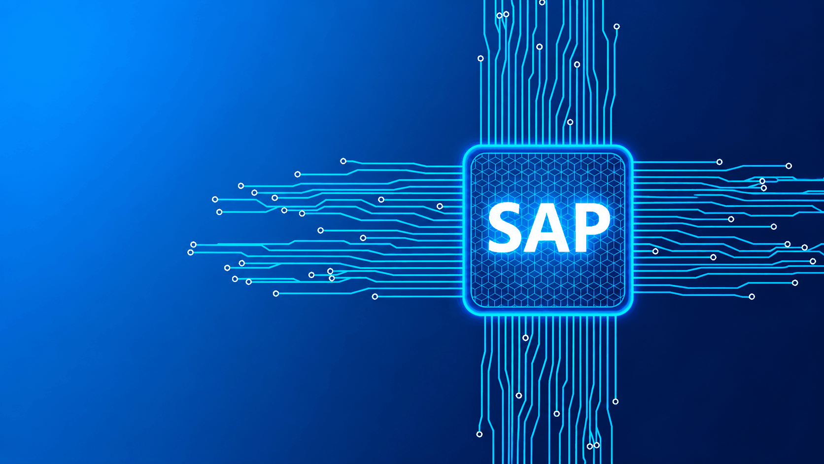 SAP enterprise workflow interface showing ERP integration, process flow, and business operations dashboards